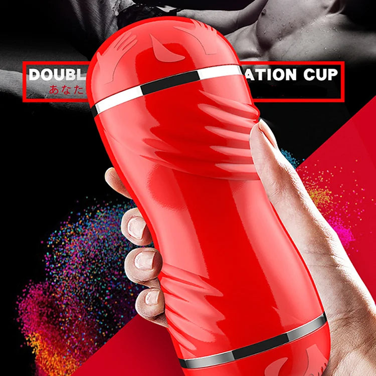 Bite Sperm Cup Aircraft Cup Male Appliance Masturbation Double Headed