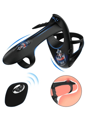 Cock Ring 12 Frequency Penis Vibration Clitoris G-spot Stimulation Couple Sex Toy