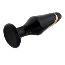 Load image into Gallery viewer, Cheryl Lace Pattern 5 Pcs Glass Wide Butt Plug Black Gold Anal Expander Training Sex Toy