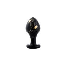 Load image into Gallery viewer, Cheryl Lace Pattern 5 Pcs Glass Wide Butt Plug Black Gold Anal Expander Training Sex Toy