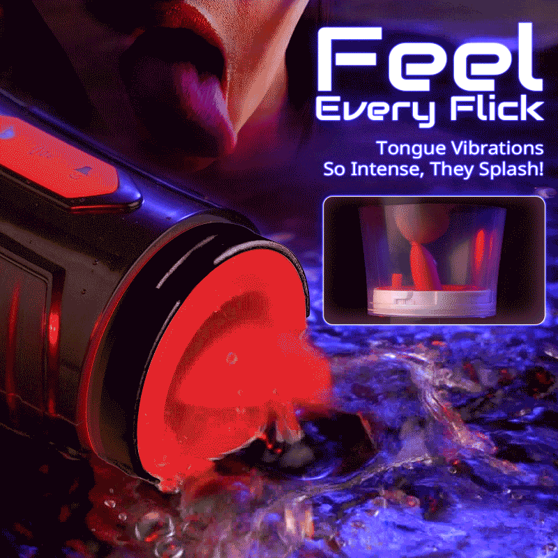 【Partner Play】LickMe Phone Holder 4 Suction 7 Tongue-Licking Voice Function Male Stroker Masturbator