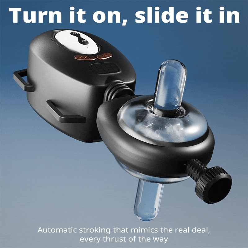 【Fits all sizes】LustGear Belt-Driven Vibrating Stroker Masturbator