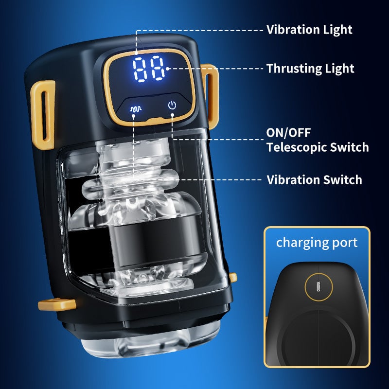 DeepRide X - Wearable Male Stroker Thrusting 300 Thrusts/Min Masturbation Cup