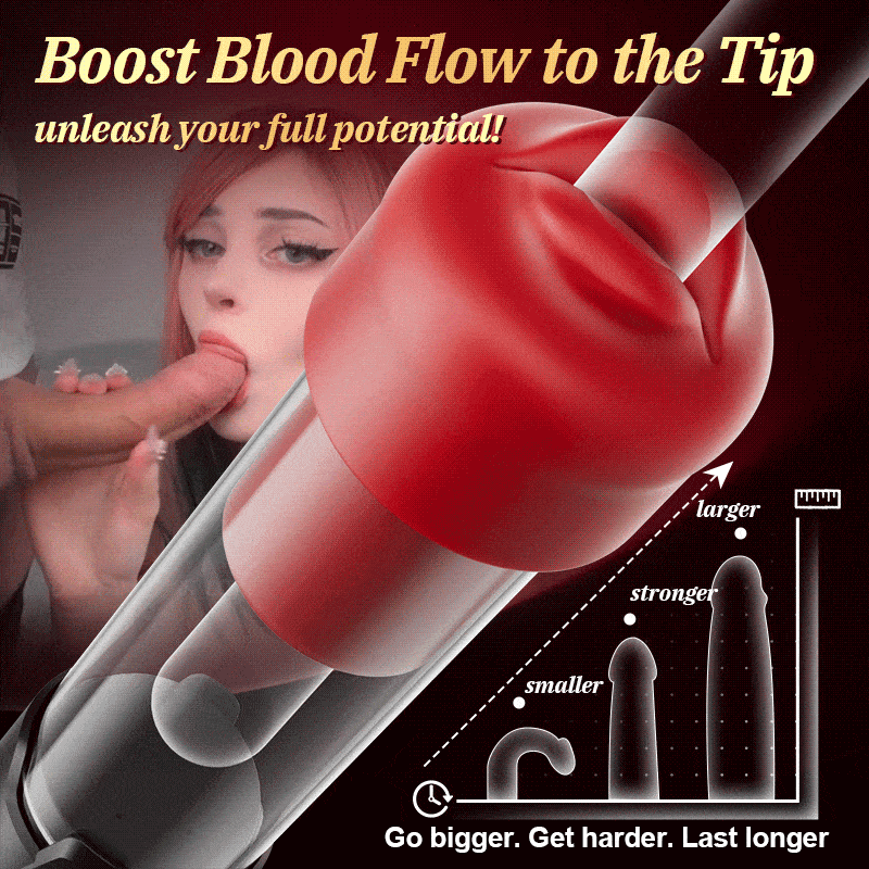 Red Fury Armour – 6 Suctions Penis Pump with Lifelike Mouth & Textured Tunnel