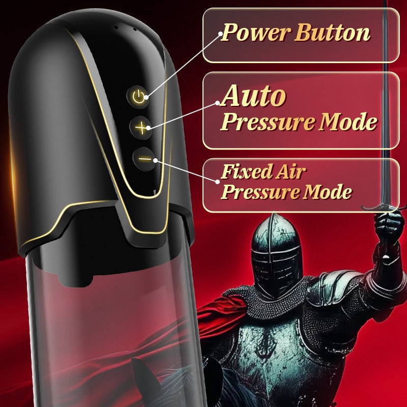 Red Fury Armour – 6 Suctions Penis Pump with Lifelike Mouth & Textured Tunnel