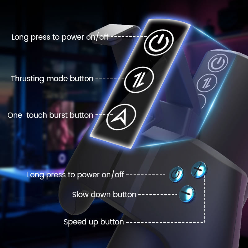 Turbo 10-Mode Explosive Thrusting Stroker – Immersive Gamepad Design with Phone Holder
