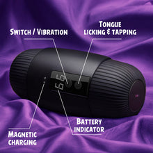 Load image into Gallery viewer, Selena - 8 Slap Tongue-Lick Male Masturbation with 2 Motors Vibration Massage Stroker