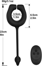 Load image into Gallery viewer, Vibrating Cock Ring with Anal Plug, Penis Ring Vibrator Magnet Adsorption Design, 10 Vibration Modes Adult Sex Toys for Men Coup
