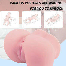 Load image into Gallery viewer, 2.9lb Pussy Ass Male Masturbator With 2 Lifelike Channel Vagina Anal Men Sex Toys