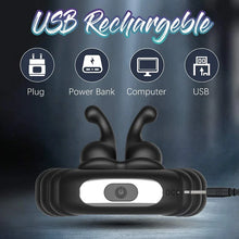 Load image into Gallery viewer, 10 Frequency Vbration Longer Harder Vibrating Dual Penis Ring Dildo Stretchy Cock Ring