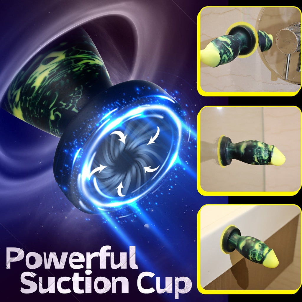Unique Hybrid Design Vibrating Anal Dildo With Suction Cup