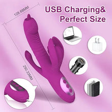 Load image into Gallery viewer, Trident 4-in-1 Heating Telescopic Swinging Tongue-licking Vibrator