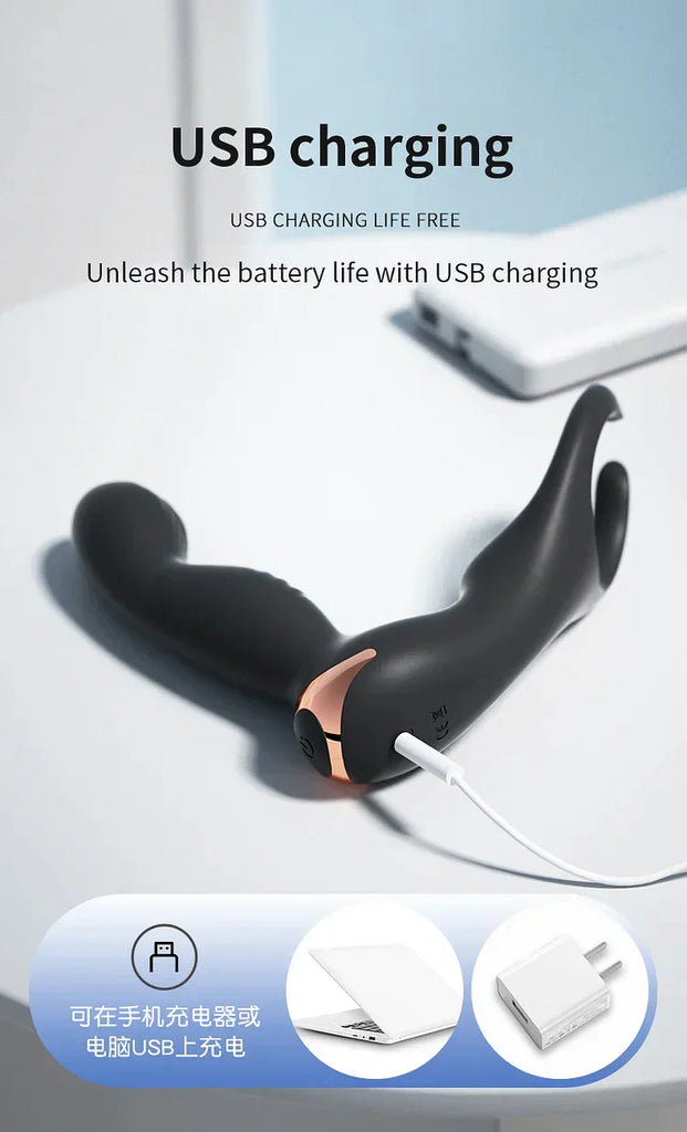 Anal Plug Pull Prostate Massager Wireless Remote Control Double Shock Sex Masturbator Adult Products