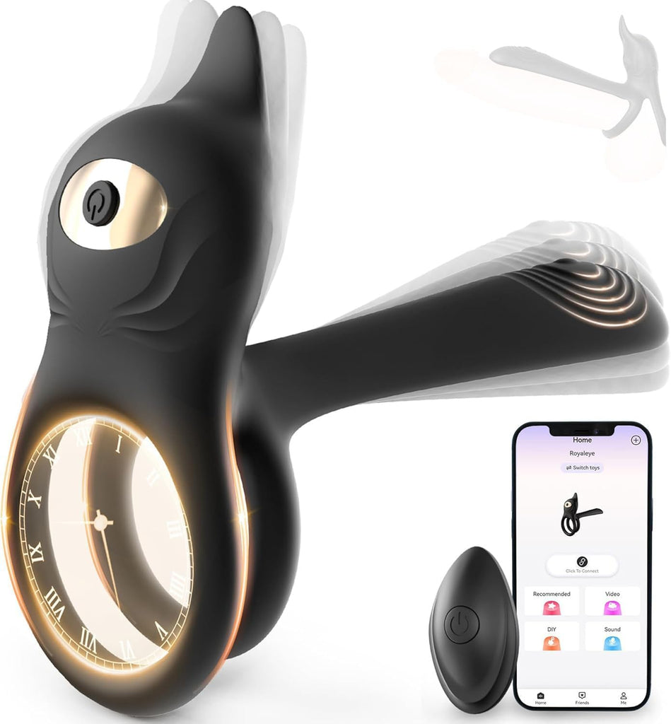 Vibrating Cock Ring, 3 in 1 Sex Toy Cockringvirbator with 10 Vibration Modes Dual Penis Ring Erection Adult Toys, Sex toyscouples for Couples Silicone Male Sex Toys for Gay Mens Couples Set Cockring