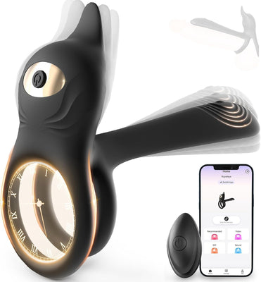 Vibrating Cock Ring, 3 in 1 Sex Toy Cockringvirbator with 10 Vibration Modes Dual Penis Ring Erection Adult Toys, Sex toyscouples for Couples Silicone Male Sex Toys for Gay Mens Couples Set Cockring