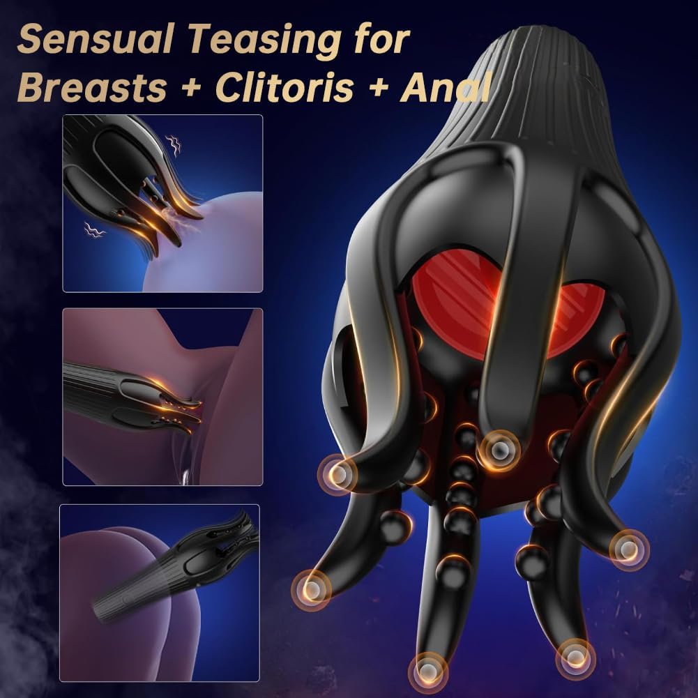 Male Sex Toys for Men - Masturbator Machine with 10 Modes Vibration & 10 Licking Tongue,Adult Sex Toys for Training & Prolong Endurance,Waterproof Male Stroker