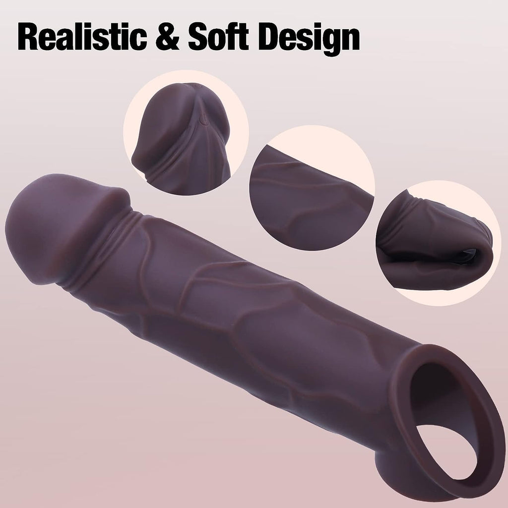 Black  Penis Sleeve Vibrating Cock Sleeve