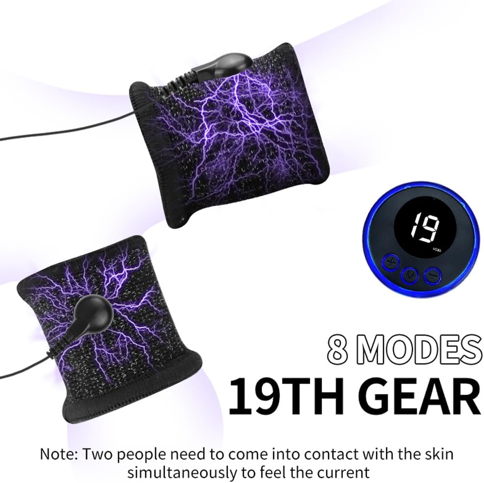 BDSM Electro Shock Adjustable Dual Penis Ring Testicle Ring Set Cock Ring Electrical Stimulator Penis Rings Glans Ring Penis Stimulation SM Sex Toys for Men