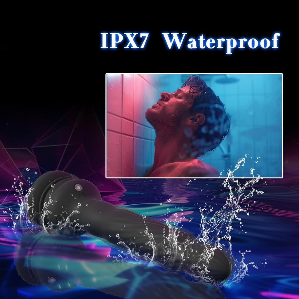 Anal Male Adult Sex Toys - Wriggling Rotating Vibrating Prostate Massager Anal Butt Plug Sex Toy for Men Women Couples, Porinda Remote Control Anal Dildo Vibrator with Suction Cup, 7 Modes Anal Beads