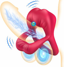 Load image into Gallery viewer, Vibrating Cock Ring Couples Sex Toys, Penis Ring Male Vibratar Toys with Clitoris Stimulate, Cockring with 10 Vibrations Sex Toýs for Man Couples