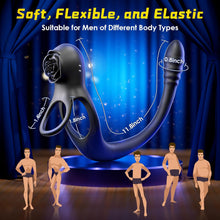 Load image into Gallery viewer, Vibrating Cock Ring Super Couples Sex Toys, Double Penis Ring Stimulate Erection, Male Sex Toy with 10x10 Vibration Modes, SAMCHEON Adult Toys for Perineum Prostate Massage Anal Clitorise Stimulator