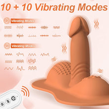 Load image into Gallery viewer, Sit and Ride Dildo Vibrators Sex Toys Machine for Women Men Couples, Himitsuna Remote Control Vibrator Clit Anal G Spot Double Stimulator with 10+10 Vibrating Modes, Monster Dildo Mount Adult Sex Toy