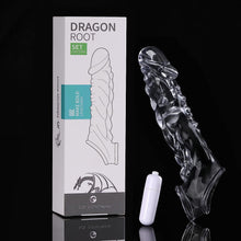 Load image into Gallery viewer, 3.6 inch Clear Reusable Penis Sleeve with Vibrator Penis Ring