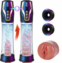 Load image into Gallery viewer, Male Sex Toys Penis Pump - Voice Control Penisp Pump with Cock Ring &amp; Pocket Pussy, Male Masturbator 4 Sucking &amp; 4 Pumping, Penis Extender Sex Toy Cock Pump, Dick Pump Penis Enlarger Sex Toýs for Man