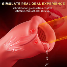 Load image into Gallery viewer, Male Masturbator Sex Toys - Mastuaber Adult Toy for Men Mouth-Wrapped Blowjob Massage Mastuabors with 9 Modes Tongue Licking Vibrating &amp; 3 Suction Modes, Mens Penis Stroker Hands Free Automatic Cup