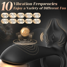 Load image into Gallery viewer, Vibrating Cock Ring, 3 in 1 Sex Toy Cockringvirbator with 10 Vibration Modes Dual Penis Ring Erection Adult Toys, Sex toyscouples for Couples Silicone Male Sex Toys for Gay Mens Couples Set Cockring