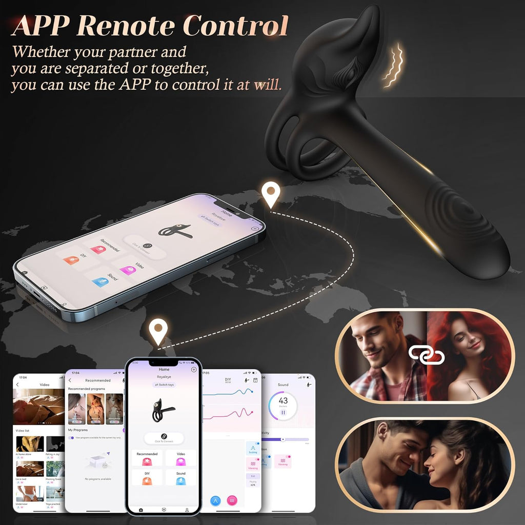 Vibrating Cock Ring, 3 in 1 Sex Toy Cockringvirbator with 10 Vibration Modes Dual Penis Ring Erection Adult Toys, Sex toyscouples for Couples Silicone Male Sex Toys for Gay Mens Couples Set Cockring