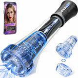Male Masturbator Penis Pump Sex Toys for Men, 9 Vibrating Spring & 5 Vacuum Suction Adult Mens Sex Toy with 2 Switchable Sleeves for Masturbation or Training, Govosaa Fleshliglt for Men Masterubaters