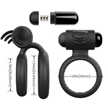 Load image into Gallery viewer, Vibrating Cock Ring with Double Ring