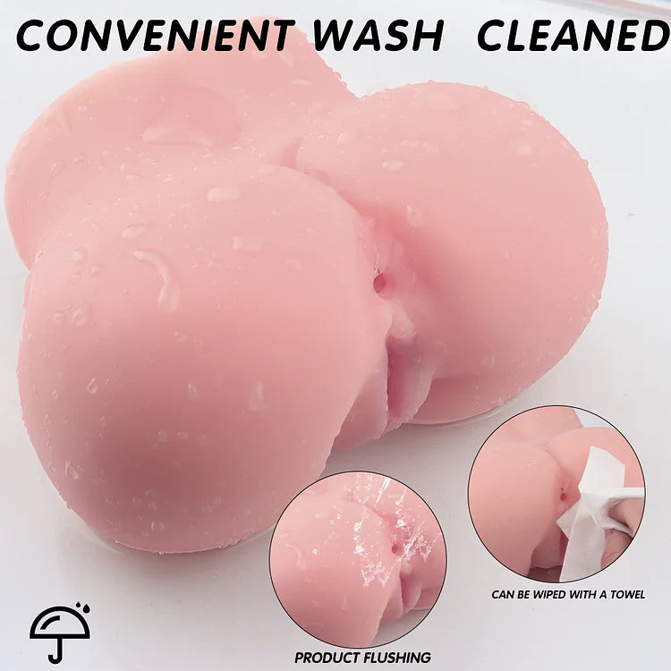2.9lb Pussy Ass Male Masturbator With 2 Lifelike Channel Vagina Anal Men Sex Toys