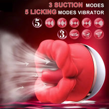 Load image into Gallery viewer, Big Mouth Tongue Licking Swinging Suction Vibration Oral Sex Toy